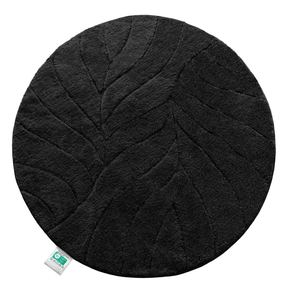 Maris Bathroom Mat Round Bathroom Mat 120 x 120 Black