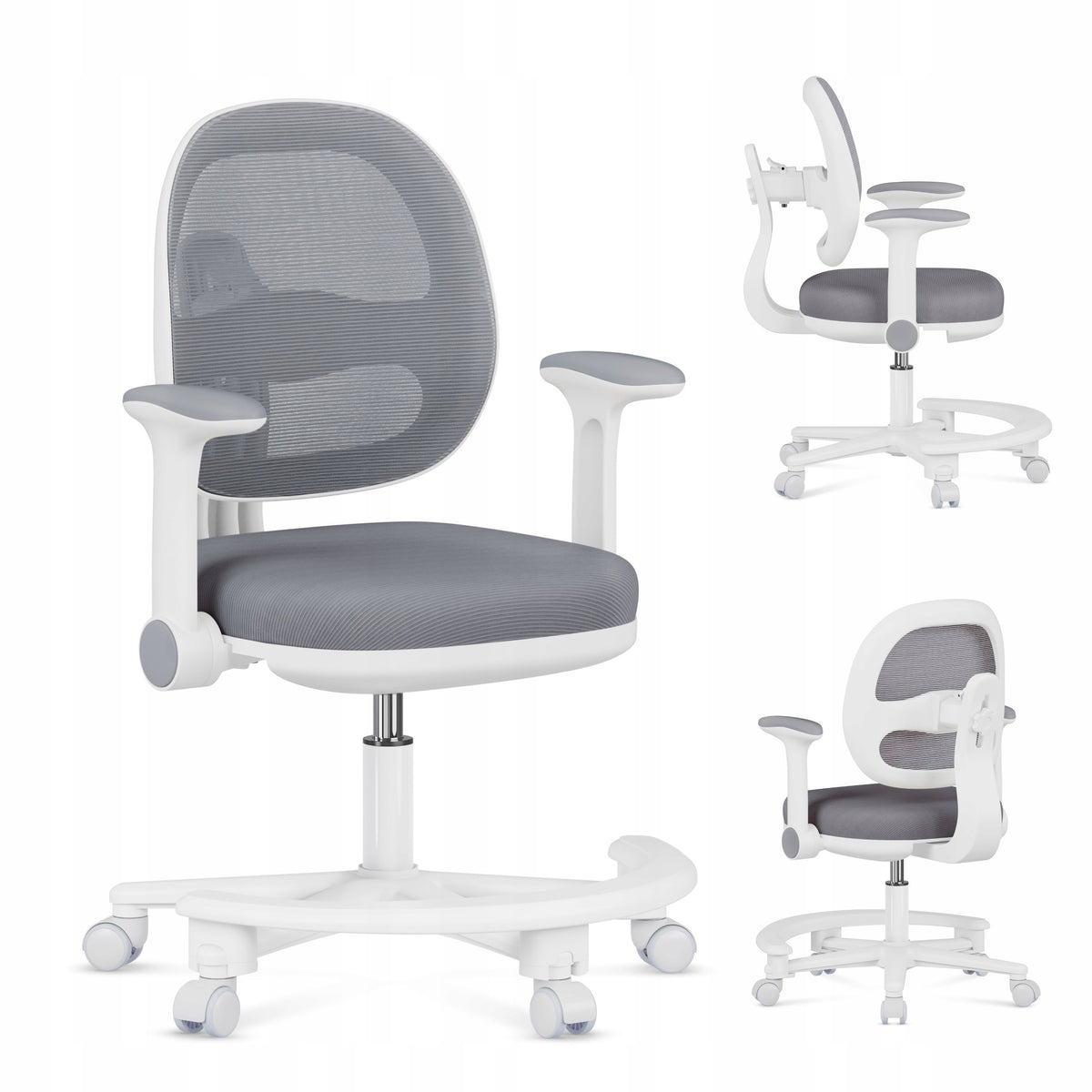 Mark Adler Swivel Chair with Footrest for Children Junior 3.6 Grey