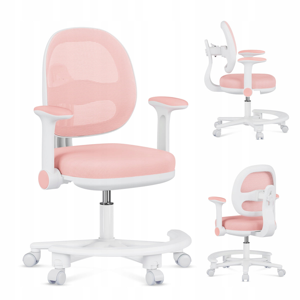 Mark Adler Swivel Chair with Footrest for Children Junior 3.6 Pink