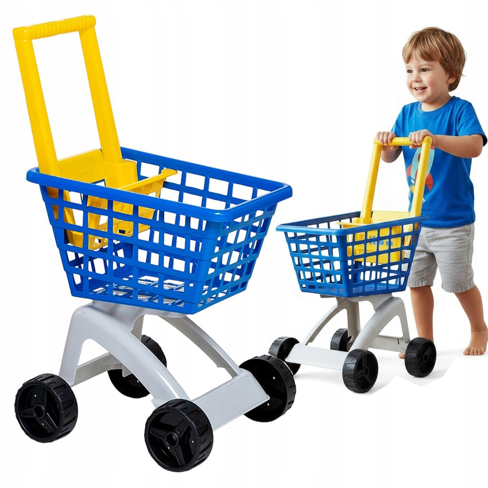 Market Toy Stroller Shop for Kids Pushing Blue Toy
