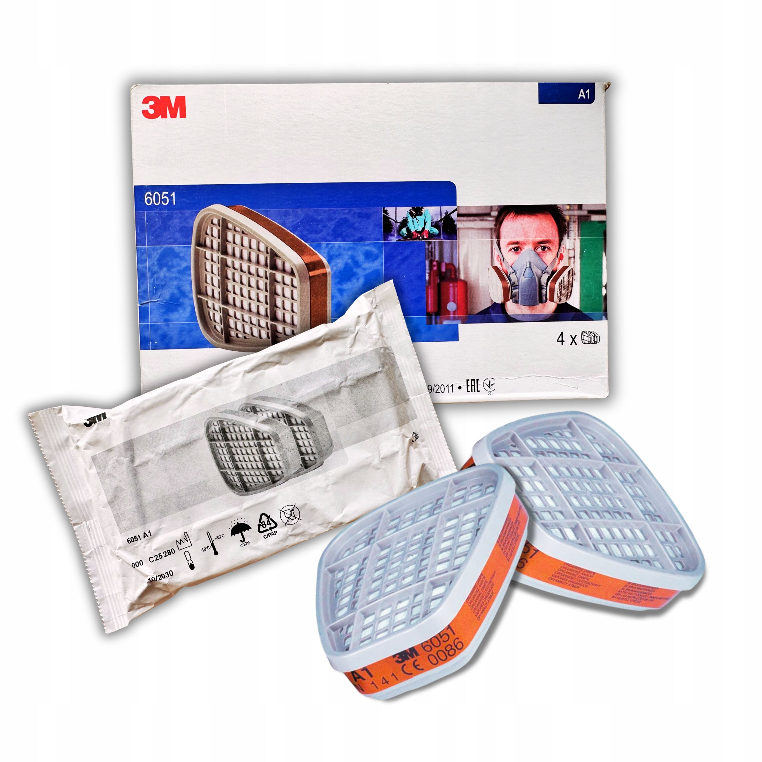 Mask 3M 6200 Filters 6051 A1 Filters 5911 P1 Covers 501 Protective Set Medical device no