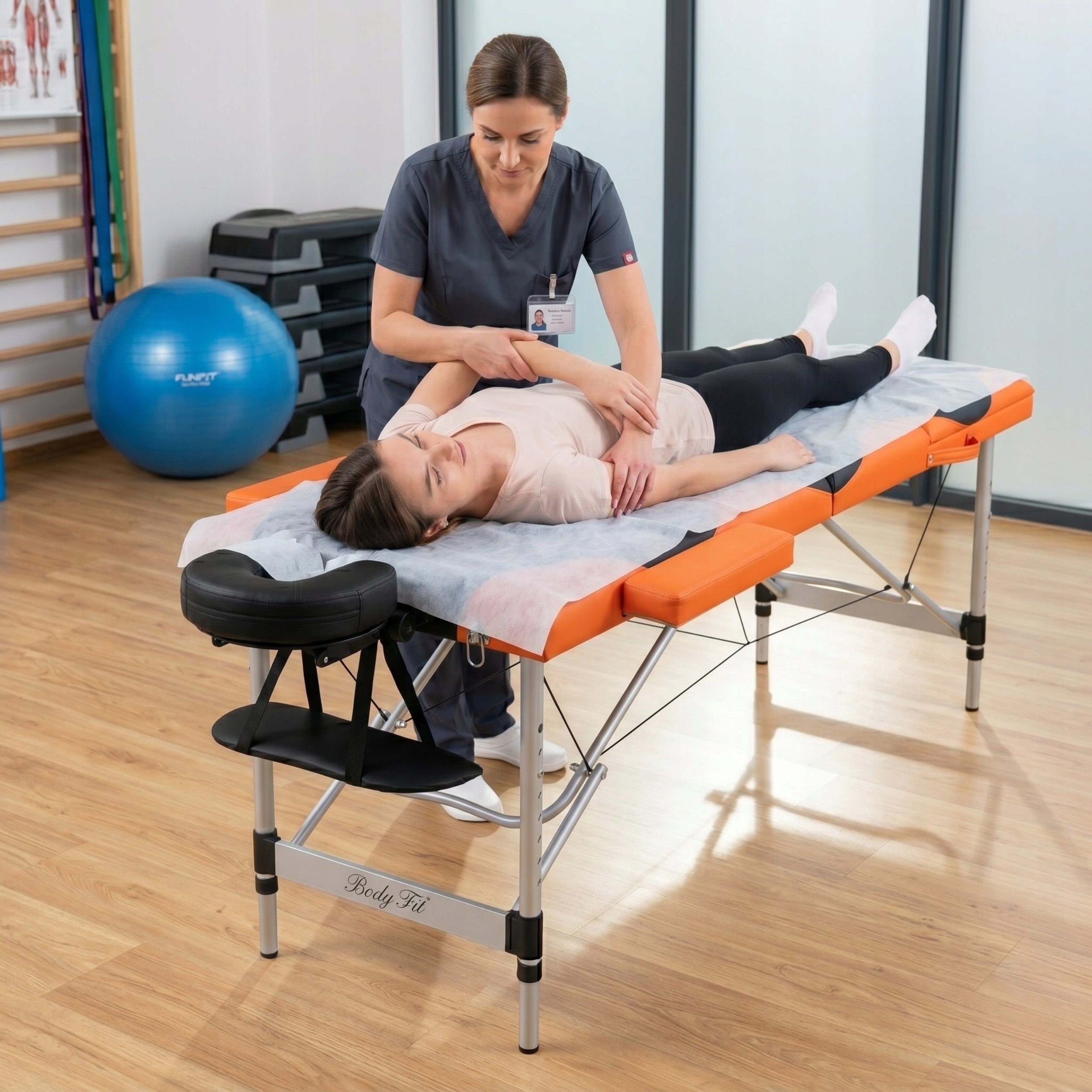Massage Cosmetic Bed BODYFIT Folding Aluminum 3 Segment +Bag Manufacturer code 1037