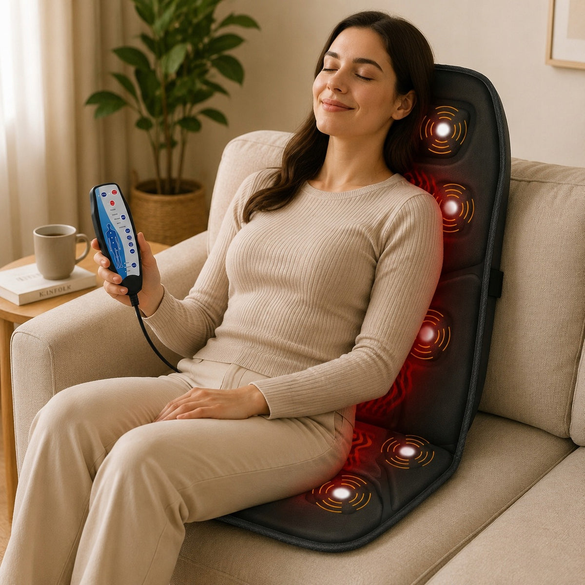 Massage Mat Massager Black Massage Heating Comfier CF-2606 10 Motors Brand Comfier
