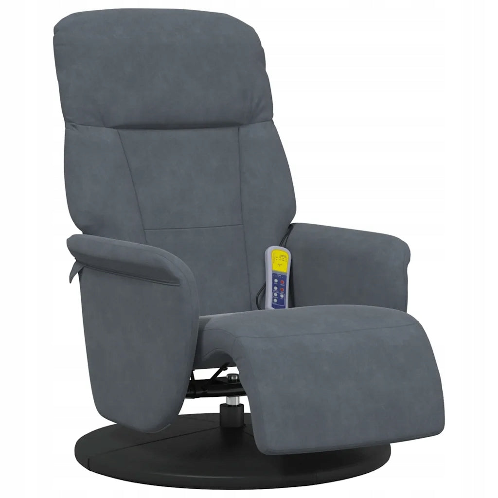 Massage chair folding, 360° rotation, velvet, dark grey, 71x91x105,