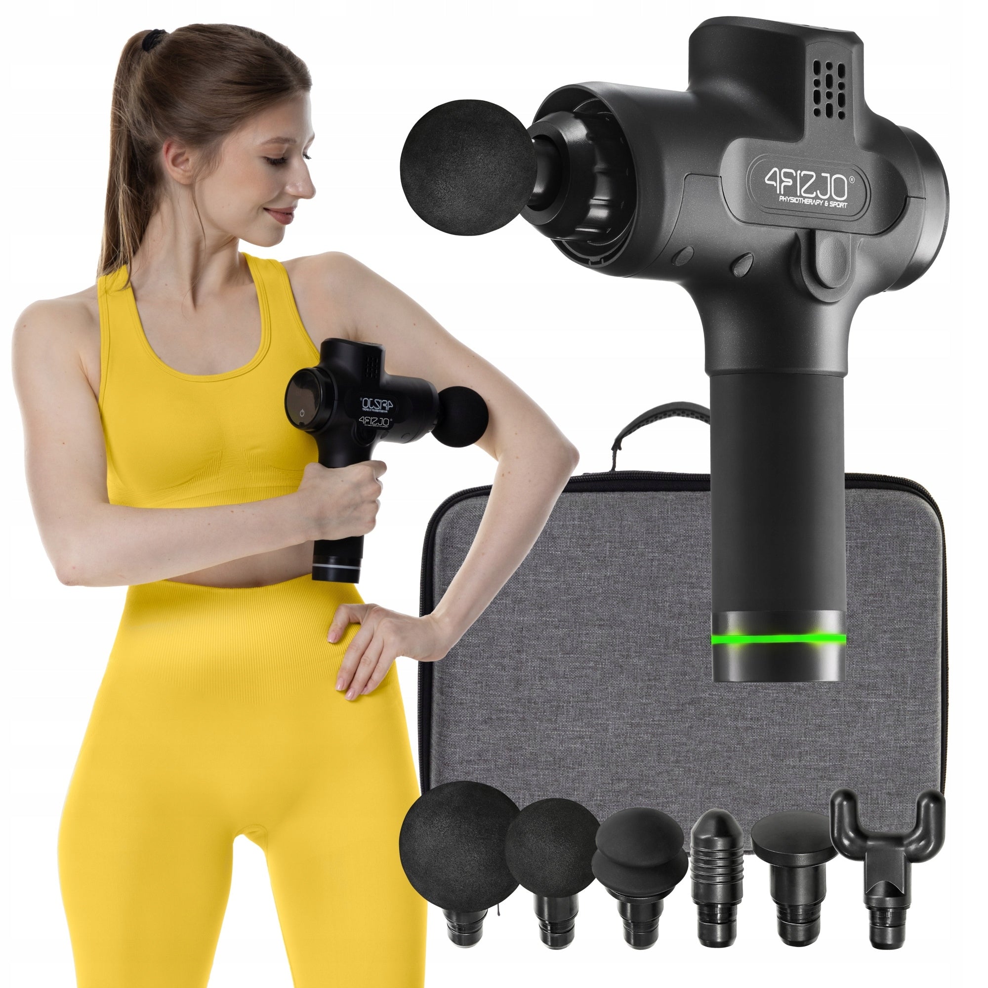 Massage gun MASSAGE GUN PRO+ 4FIZJO Massager 250W SUITCASE + 6 heads EAN (GTIN) 5907739311139