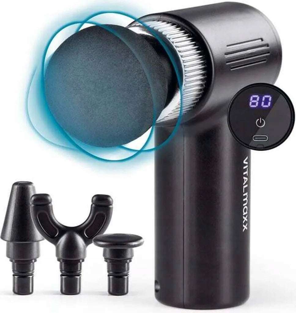 Massage gun MASSAGER VITALmaxx Mini-Gun with 4 tips after Training Packaging status original