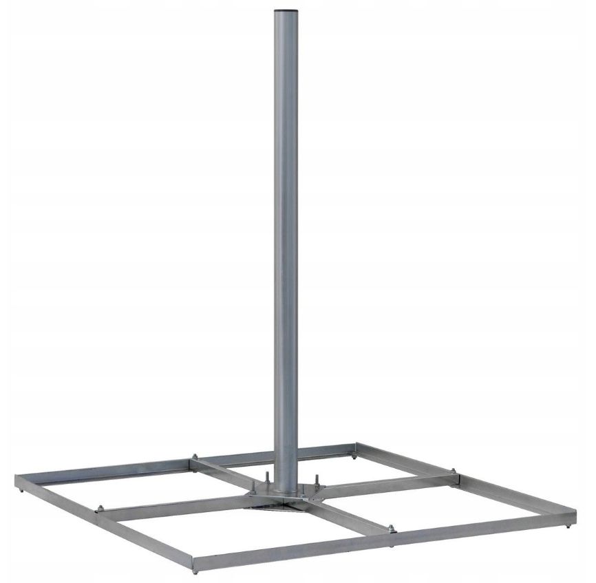 Mast 1,2m Non-Invasive Roof Holder Terrace for Antennas SAT TV FM Camera CCTV