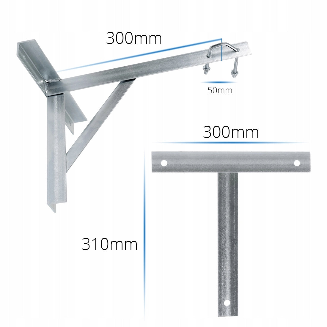 Mast wall mount 35cm with support set of 2pcs. Manufacturer code SUM35