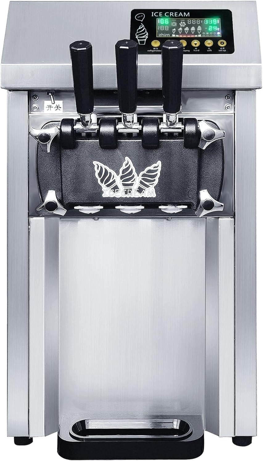 Maszyna do lodów 18 l/h, 3 smaki, 1255 W, z wstępne chłodzenie Manufacturer code ALG-RJ01