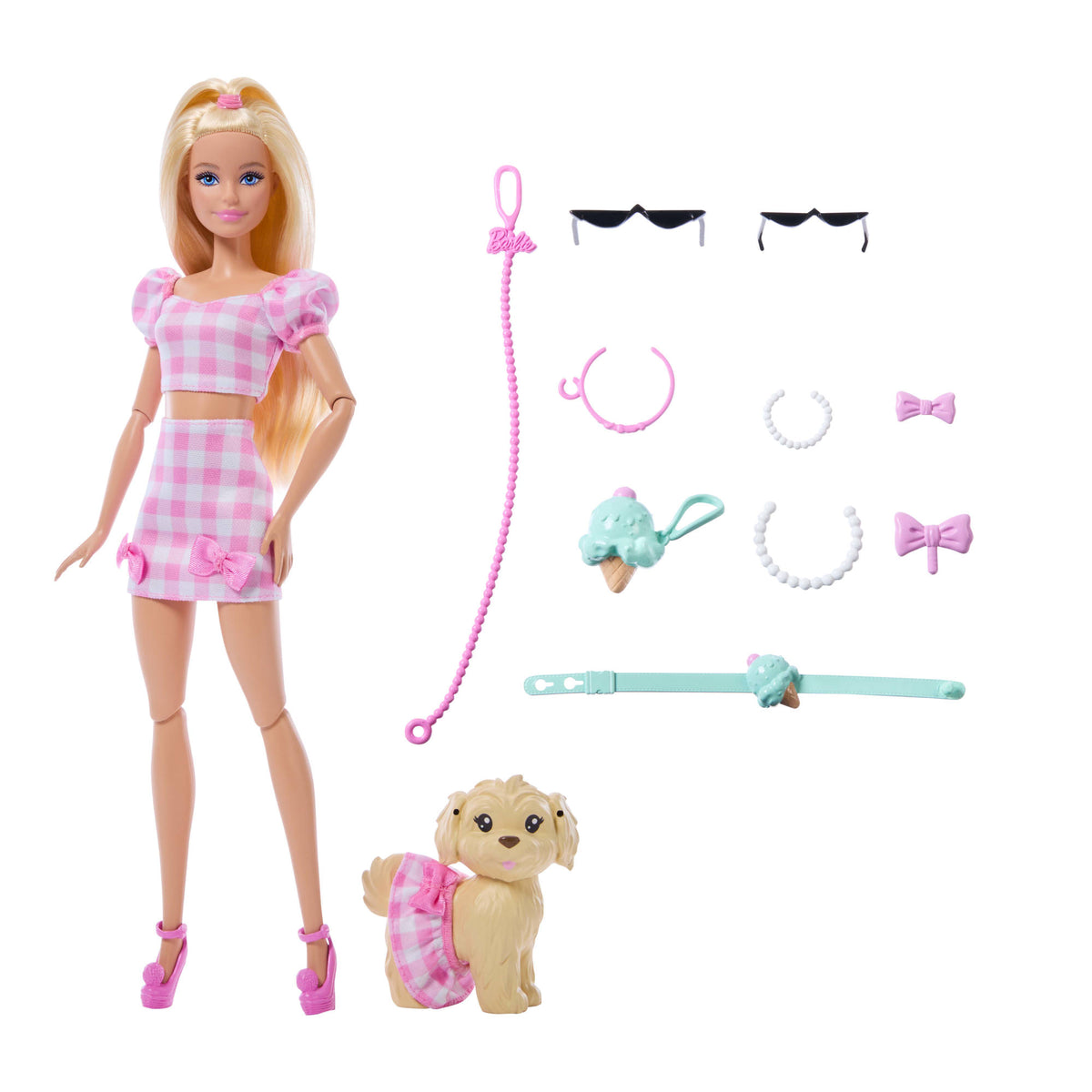 Mattel JFP36 Barbie Doll Pink Styling With Dog + Accessories 3+ Brand Mattel