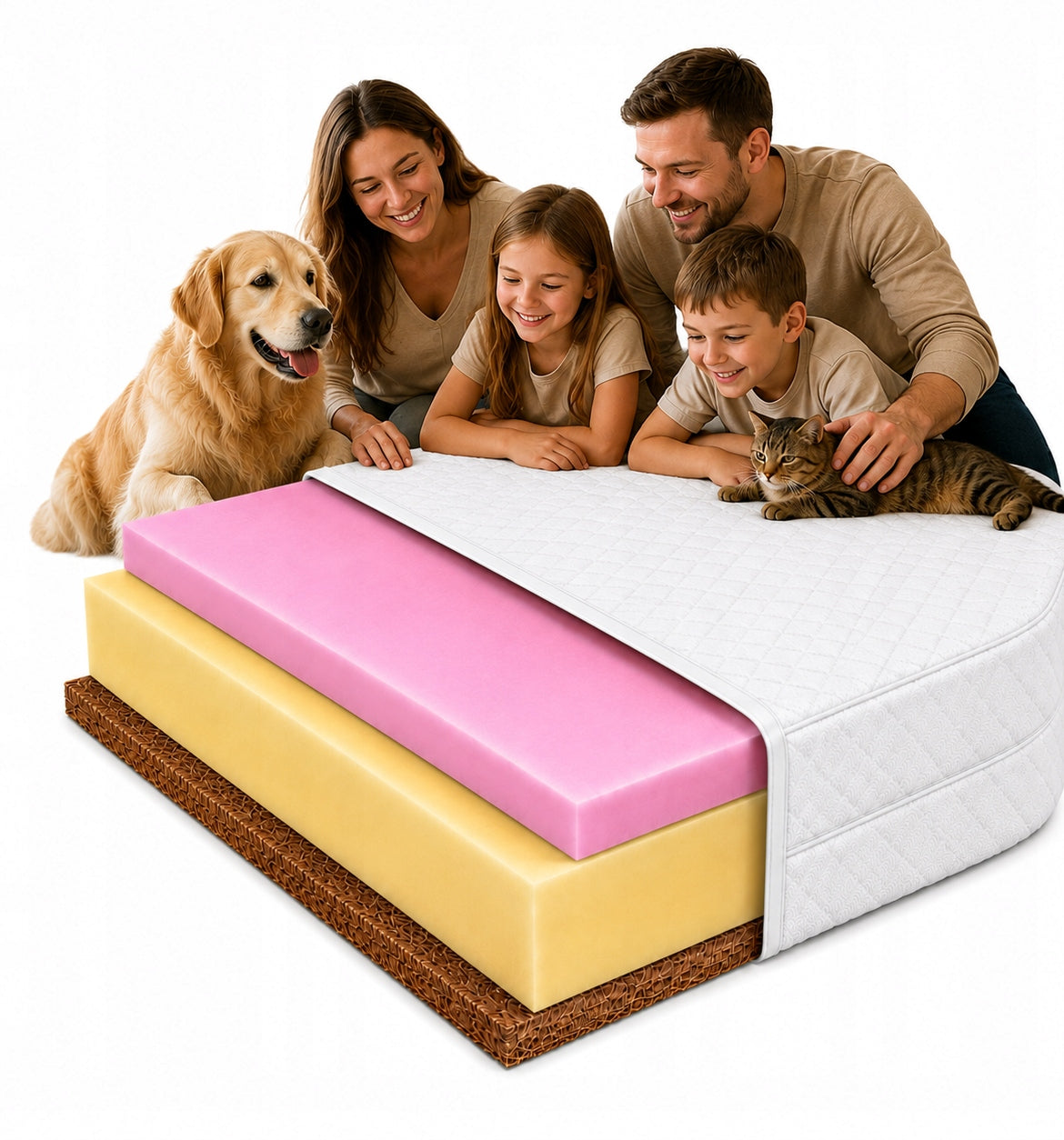 Mattress 120x180 hypoallergenic with coconut and HR 15cm