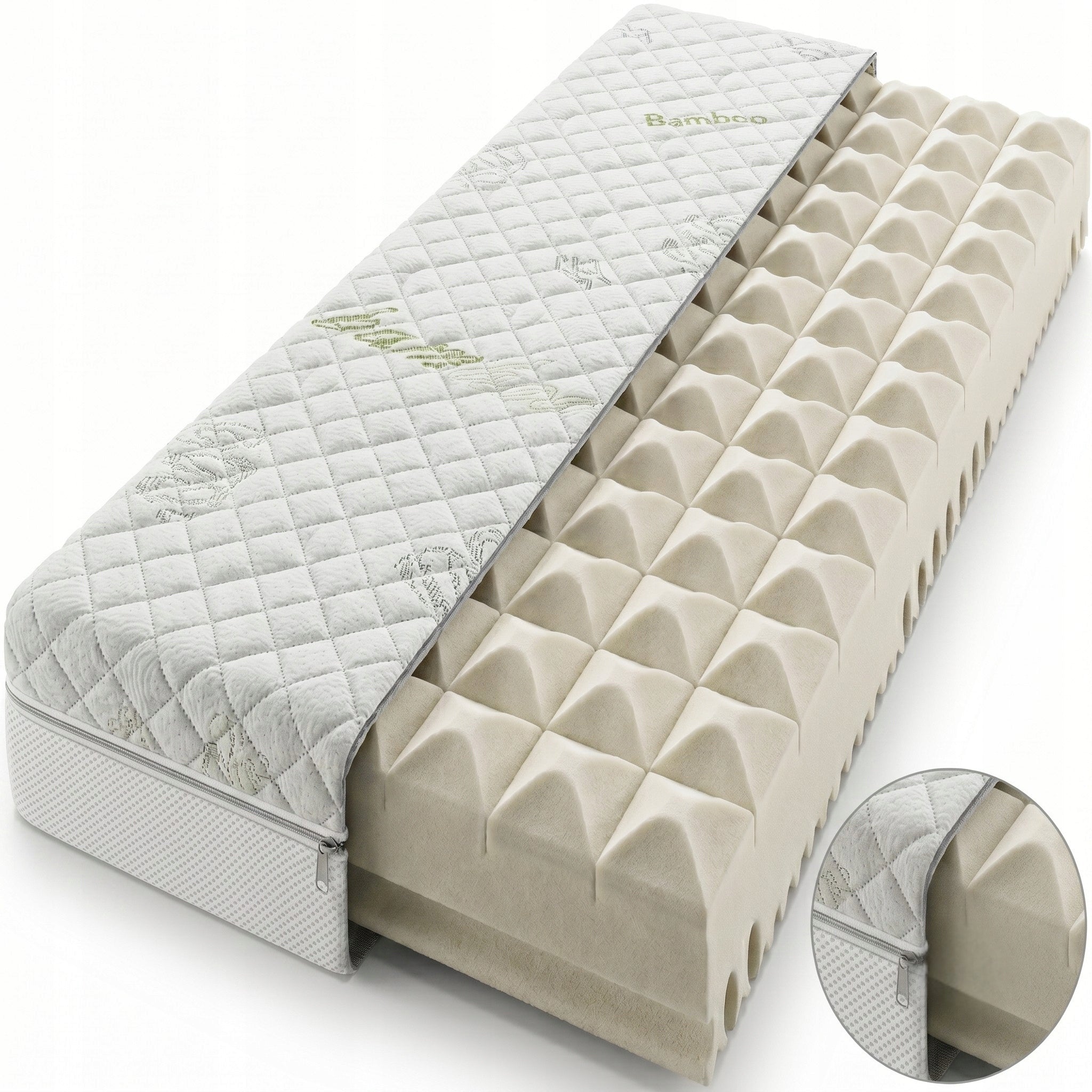 Mattress 120x60 Foam AirFlow Bamboo 3D Hard H3 for children OEKO-Tex