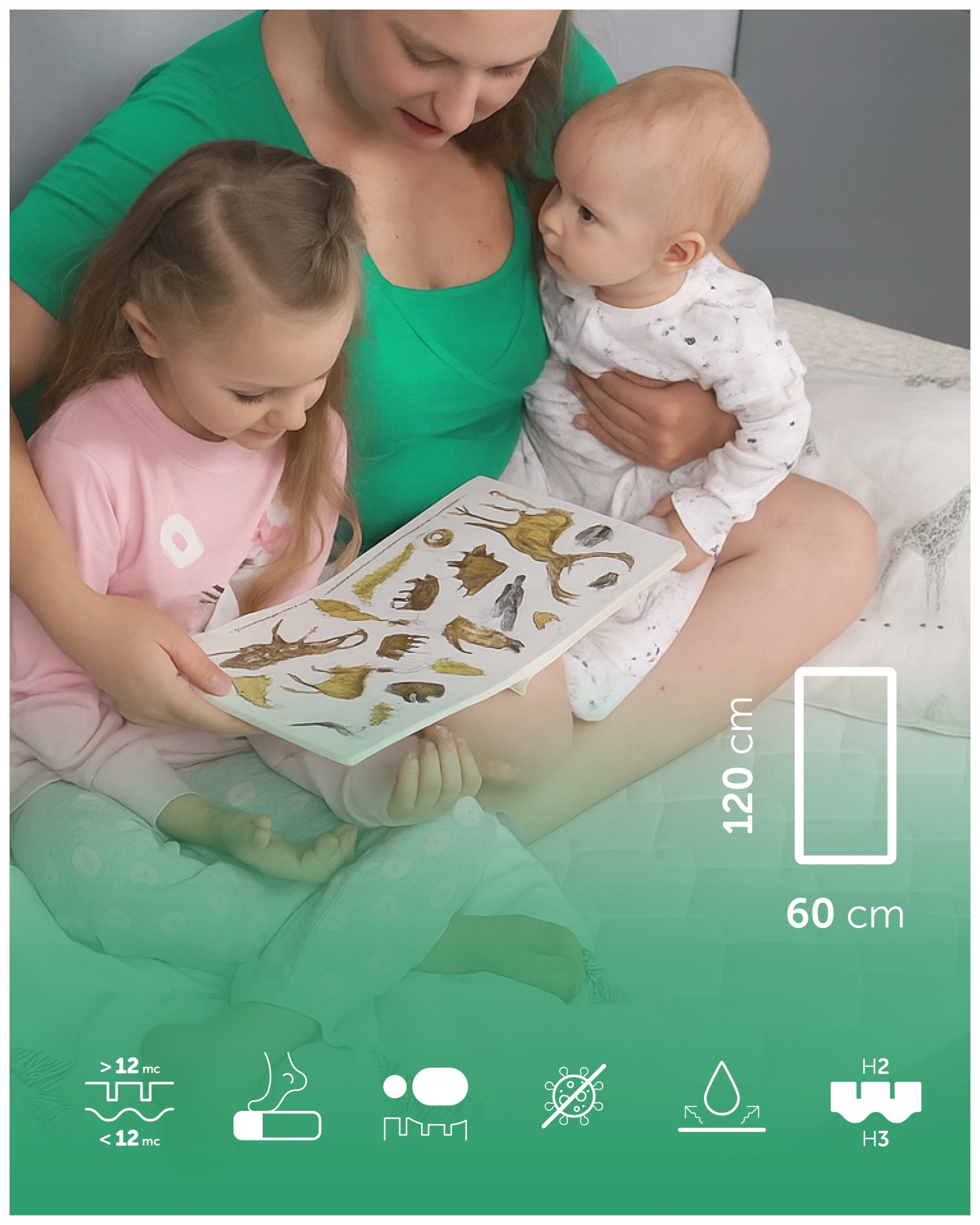 Mattress 120x60 for crib Fizjomax 60x120 for baby Mom Physiotherapist Packaging status original