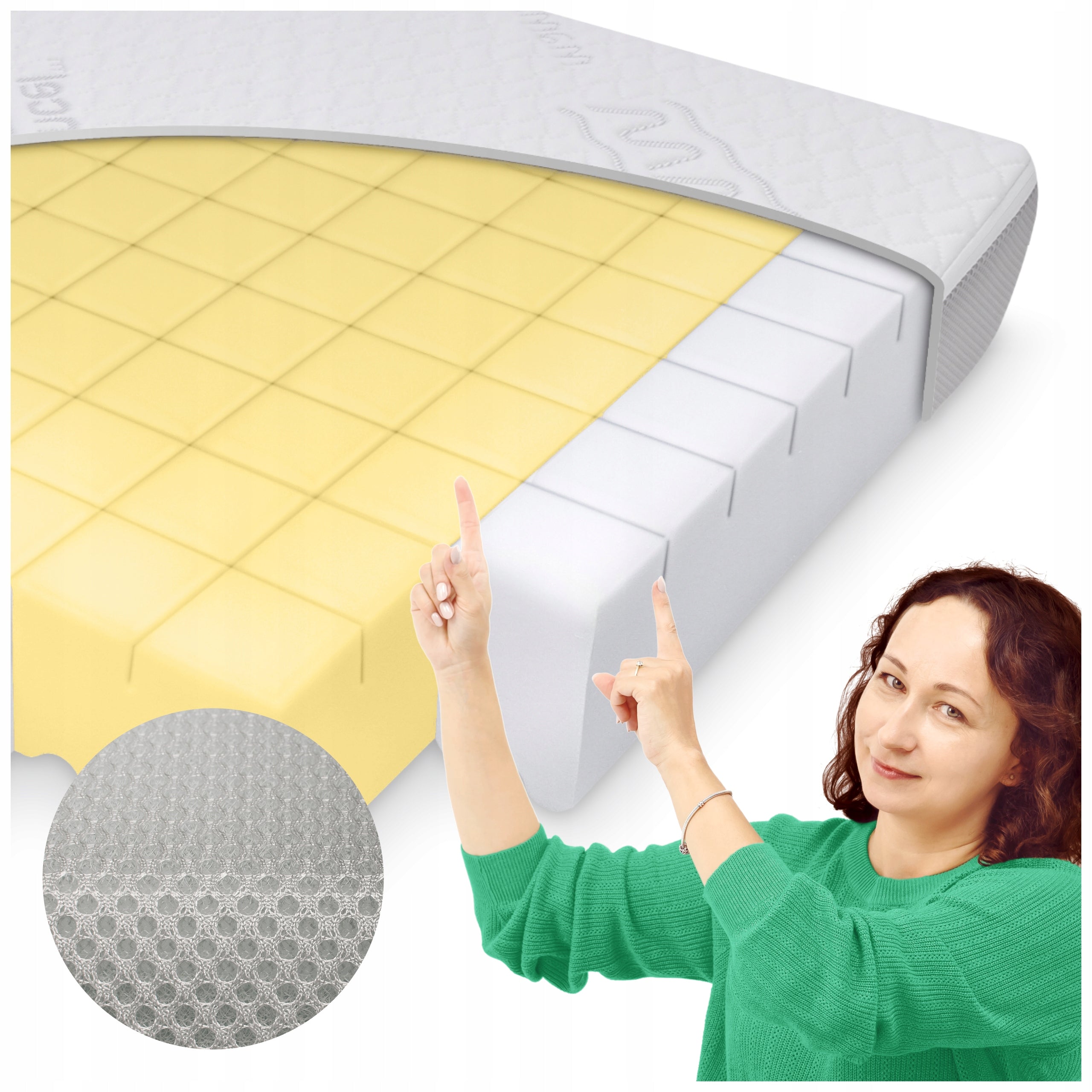 Mattress 120x60 for crib Fizjomax 60x120 for baby Mom Physiotherapist