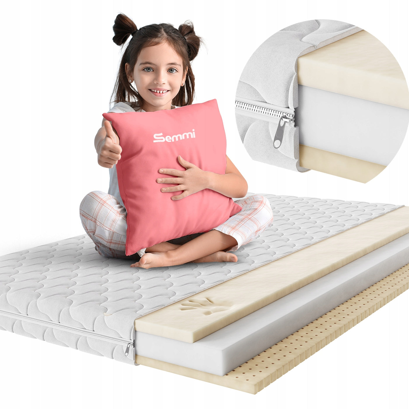 Mattress 180x75 Children's Foam LATEX VISCO 13cm H3 Baby