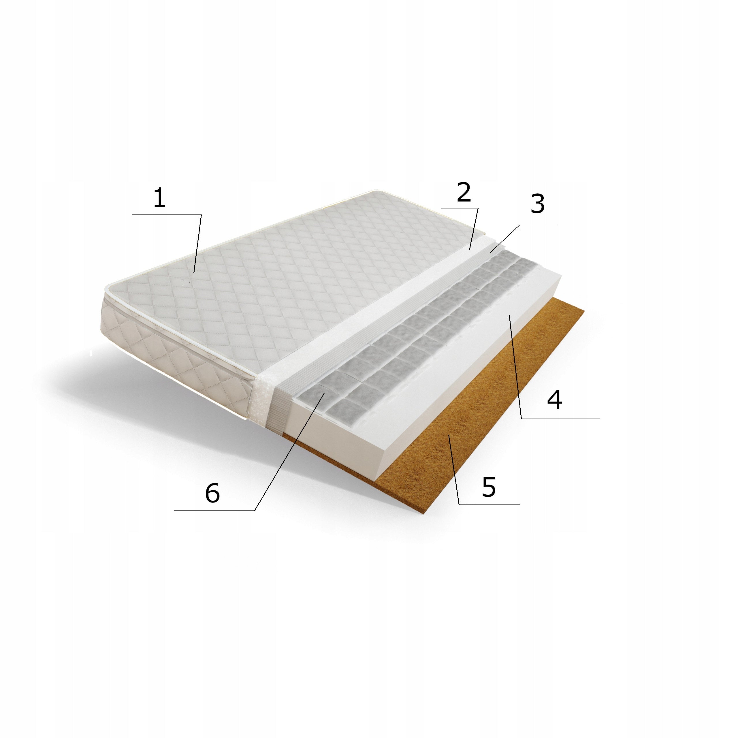 Mattress 60x120 Buckwheat Coconut For Bed 10 cm Foam Anti-allergic Packaging status original