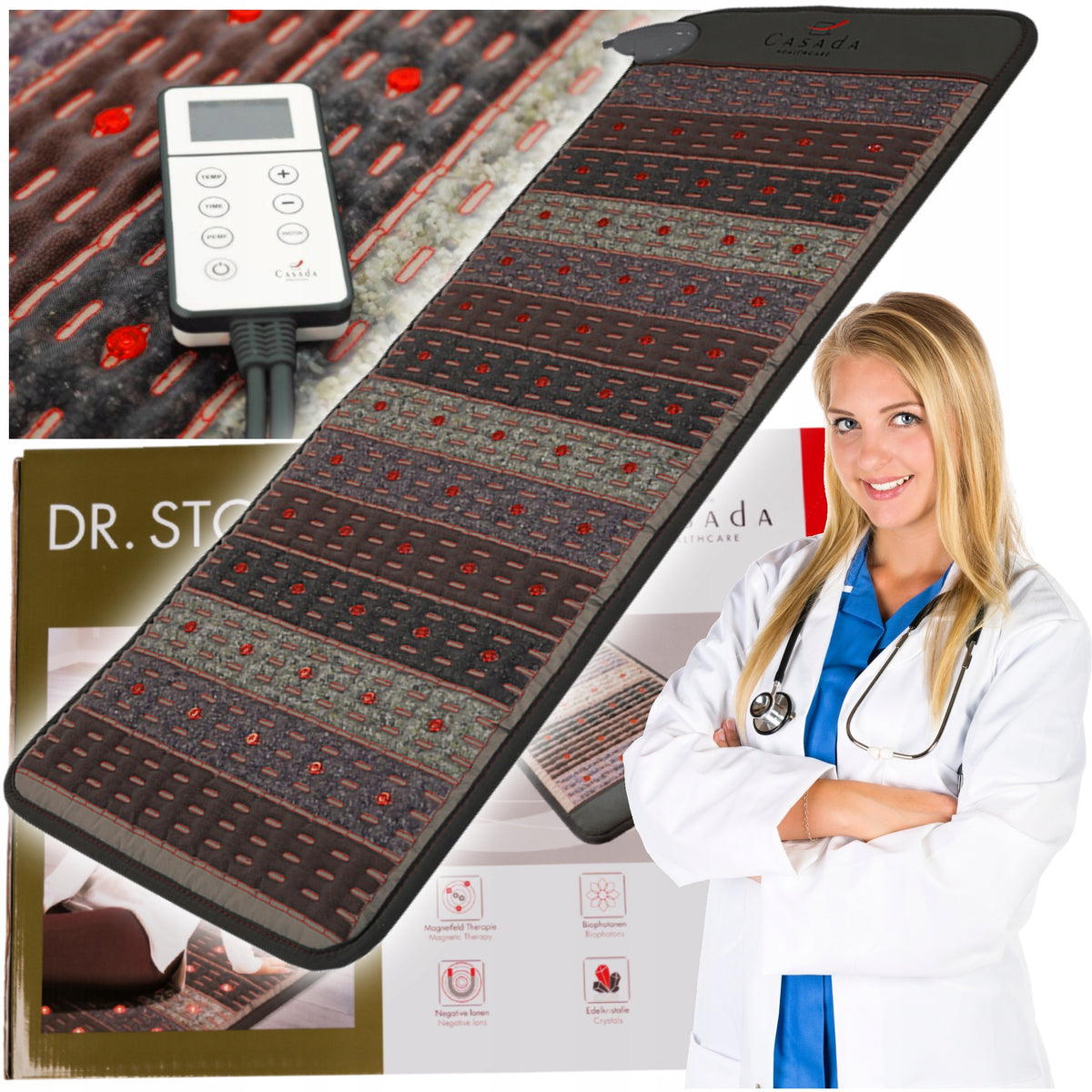 Mattress Heating Mat Health Tourmaline Magnetic PEMF Jade