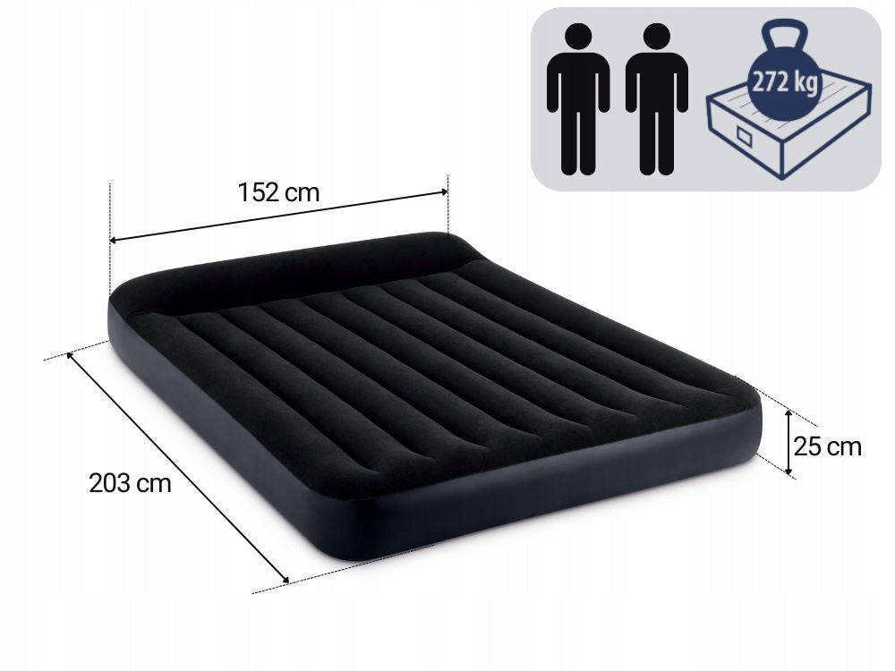 Mattress Inflatable Double Bed INTEX with Pump 230V Velour Manufacturer code 4902248503748
