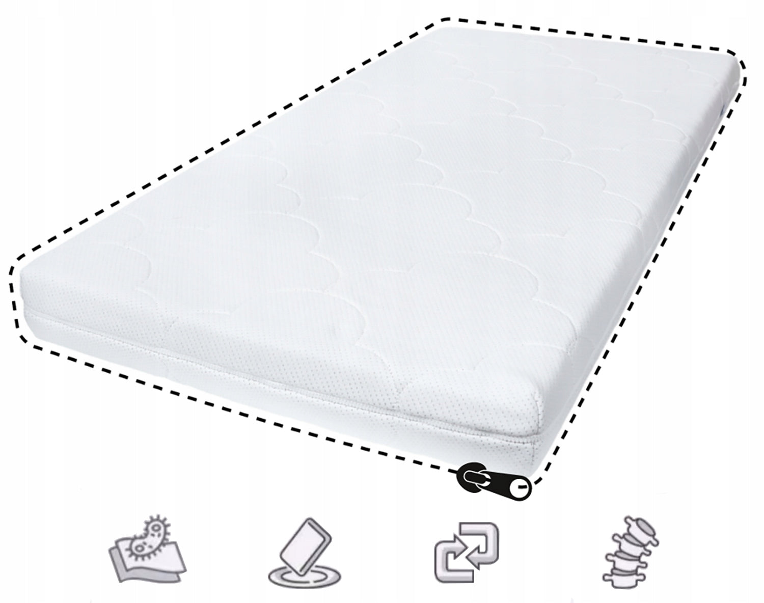 Mattress NICEKIDS 120x60 4D BREATHABLE PREMIUM Mattress for Cot 120x60 EAN (GTIN) 5904158314987