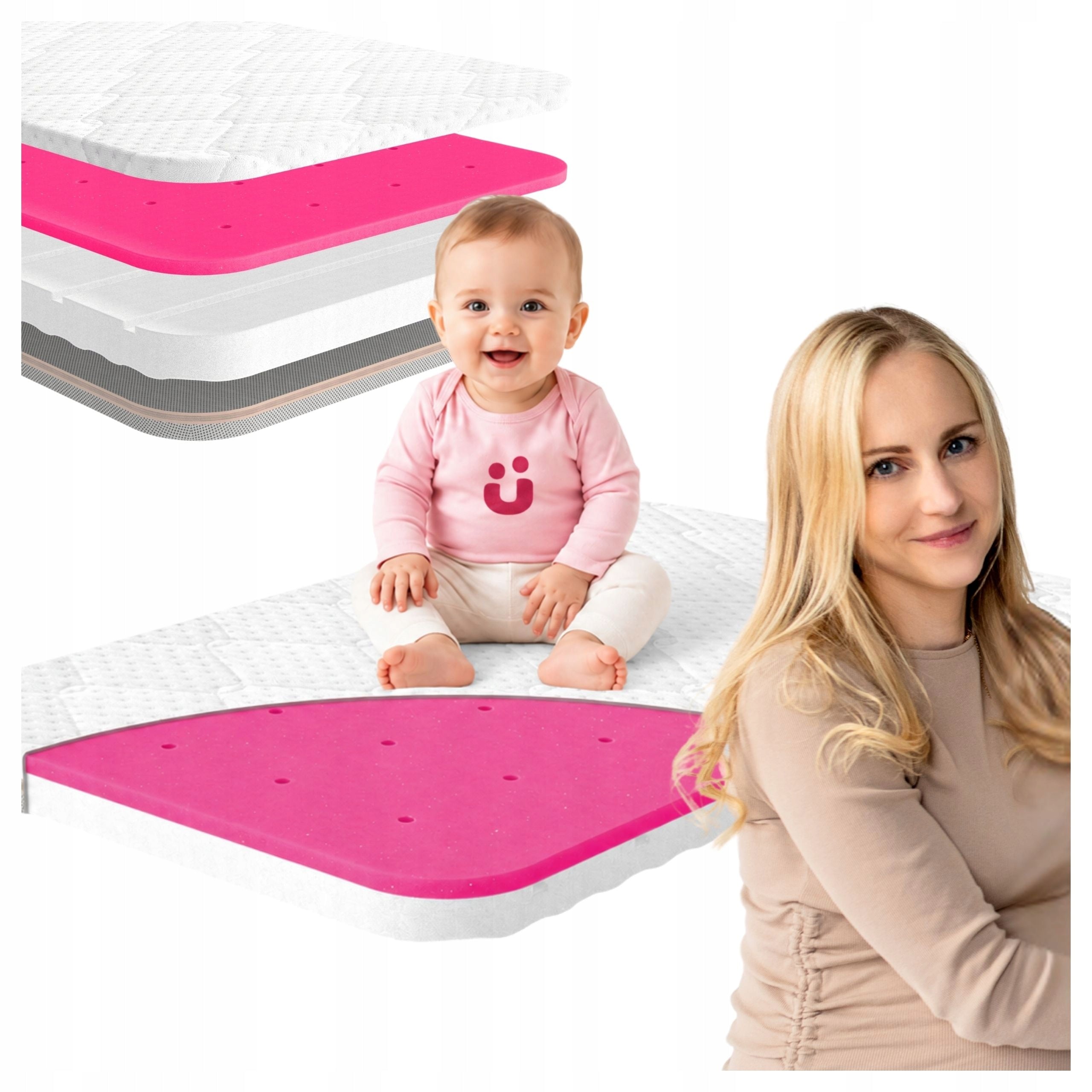 Mattress fits Chicco Next2Me 82x50 FizjoMommy Mattress for extra bed 82x50