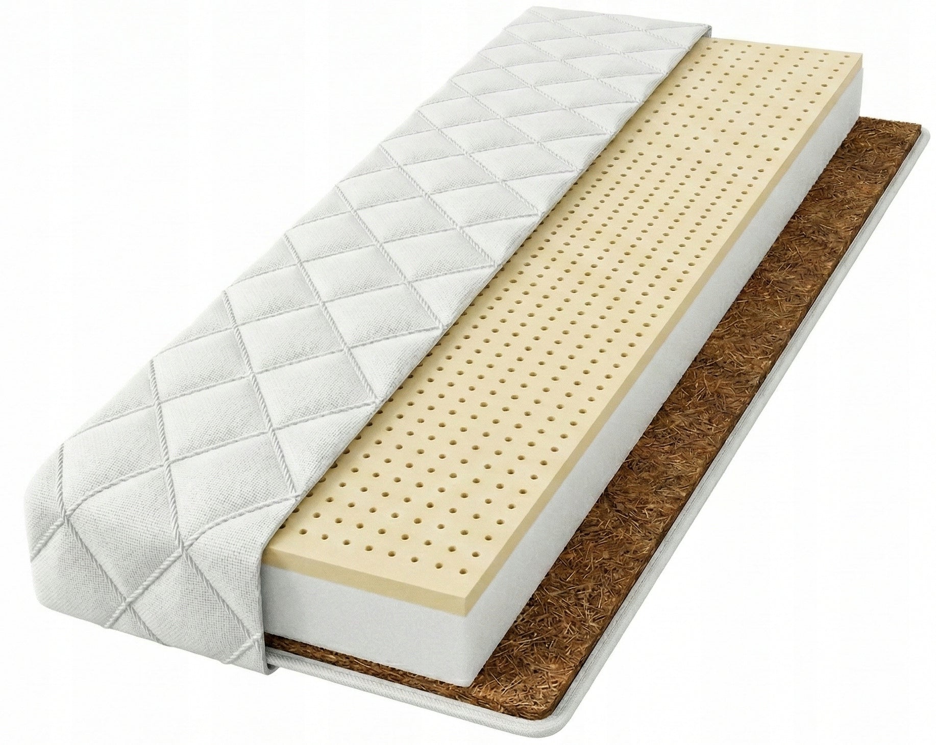 Mattress for Bed 120x60 Latex Foam Coconut Removable Cover