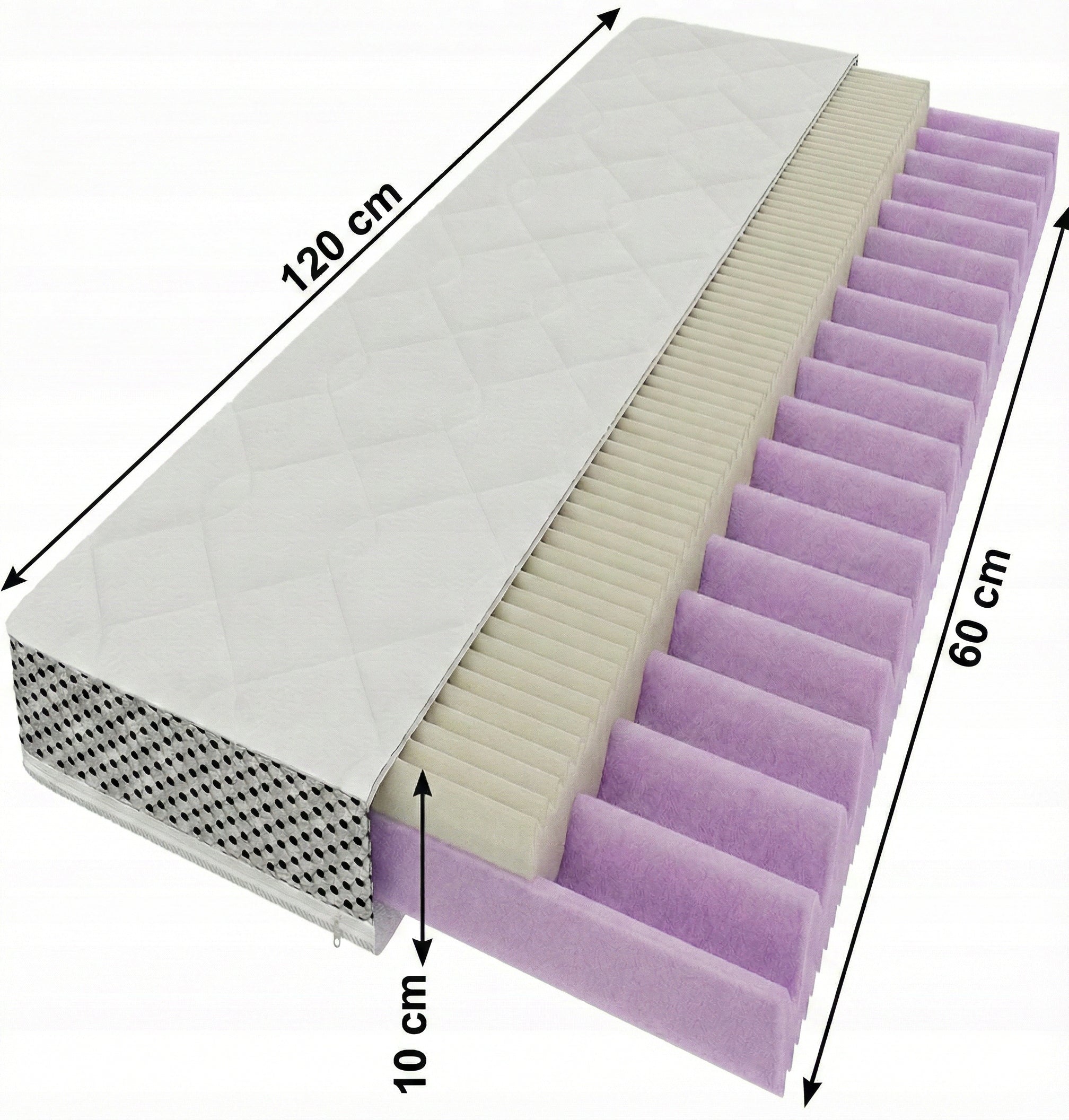 Mattress for Children Foam Satisfaction Comfort+ 120x60 Oeko-Tex H3/H2 Packaging status original