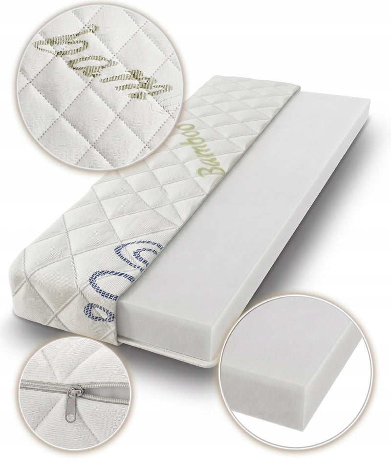 Mattress for Cot 140x70 Foam Bamboo 3D H3 Anti-allergic