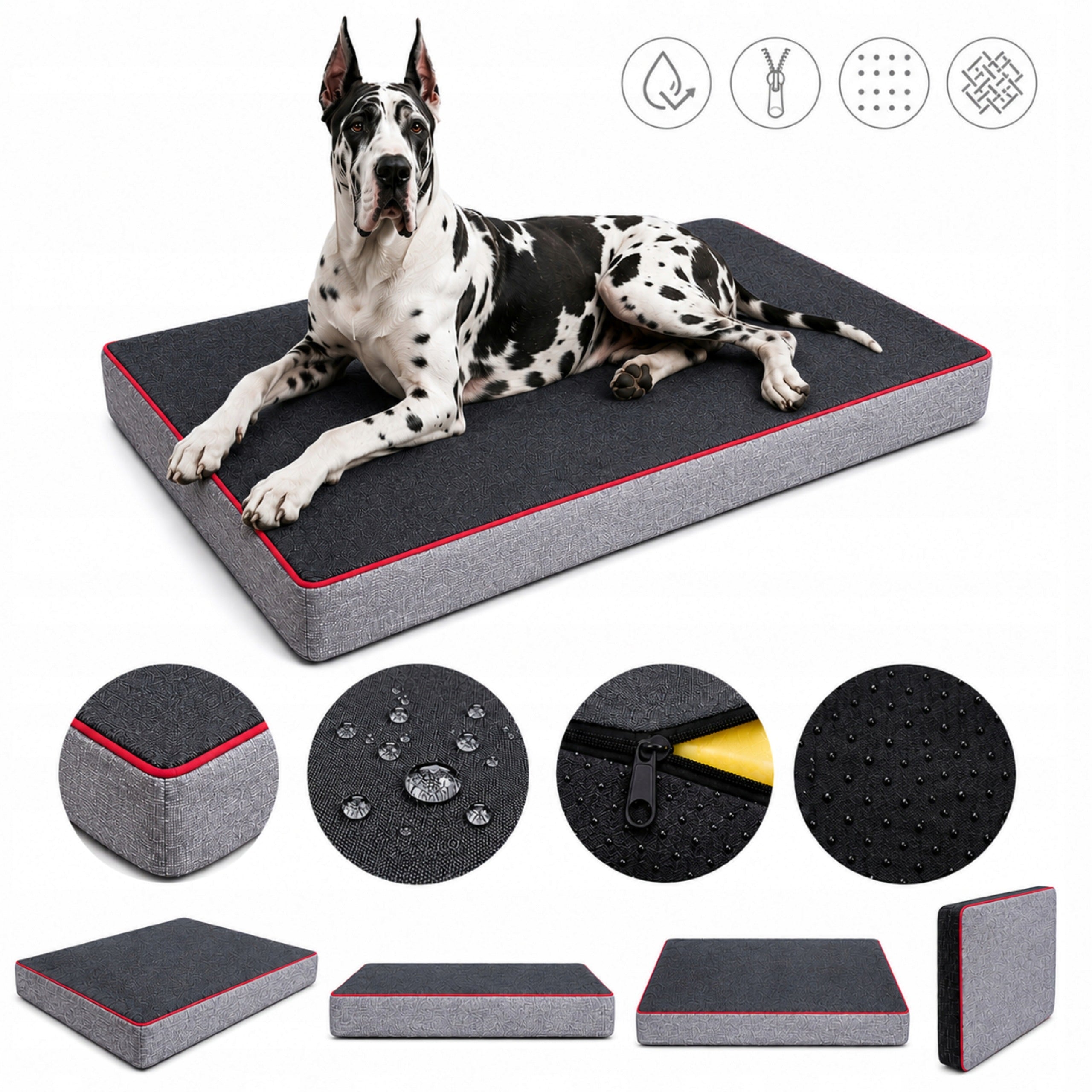 Mattress for Dog Bed Premium Removable Cover Foam Ekolen 130x90