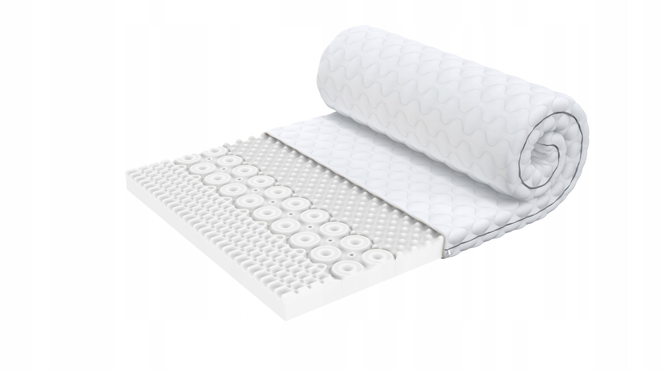 Mattress topper 120x200 LARS 8cm, H3, profiled foam HR; Mattress height 8 cm
