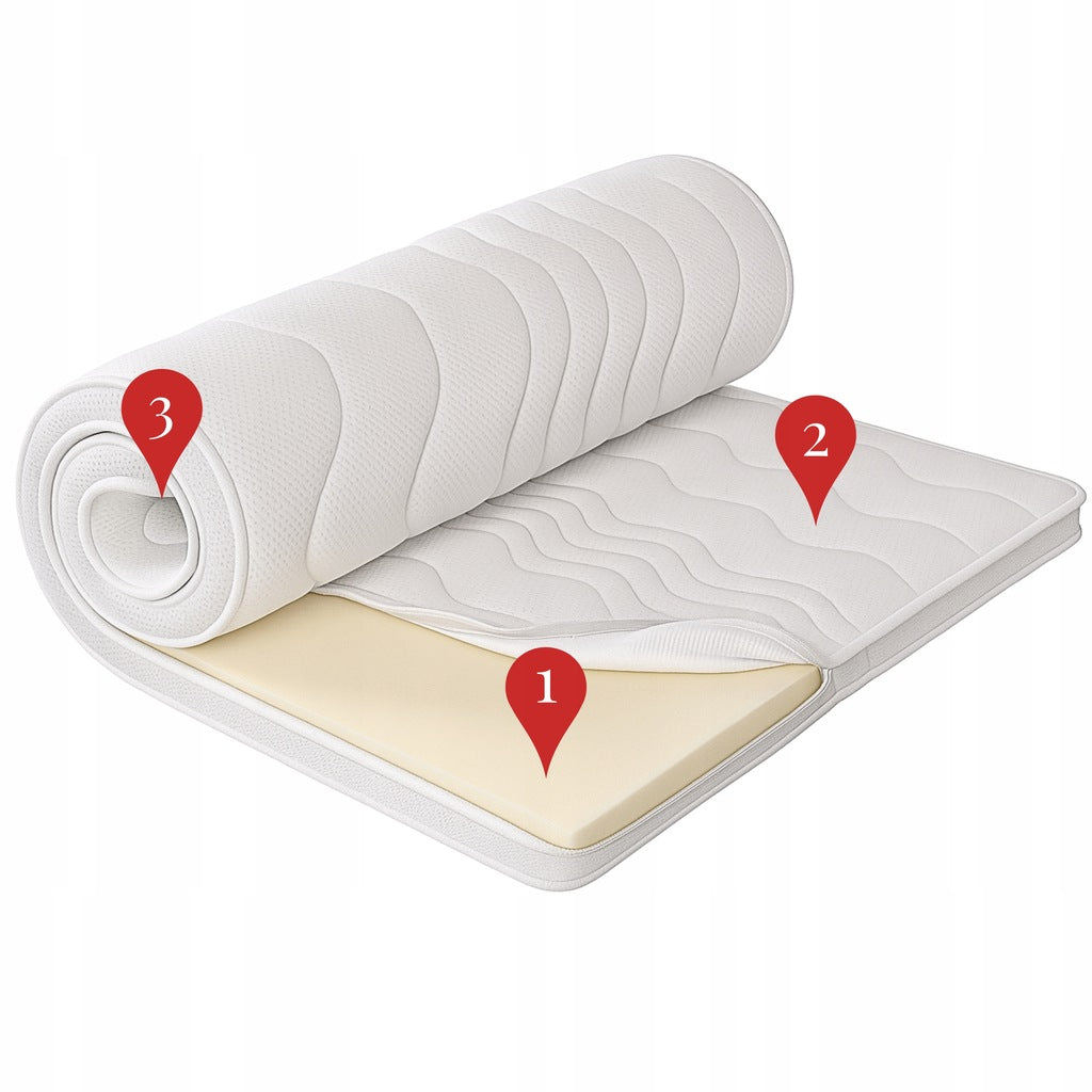 Mattress topper 120x200 foam PUR overlay CLASSIC L topper 5cm H2 Brand Wernight