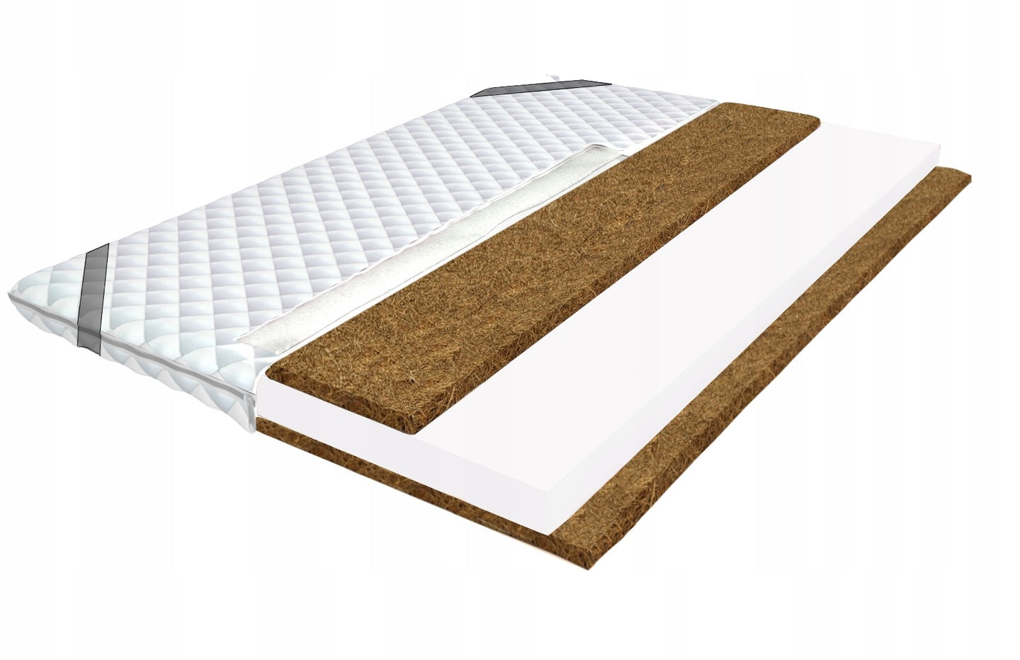 Mattress topper 140X200 Coconut PUR Coconut, T25, 6cm, for bed and couch