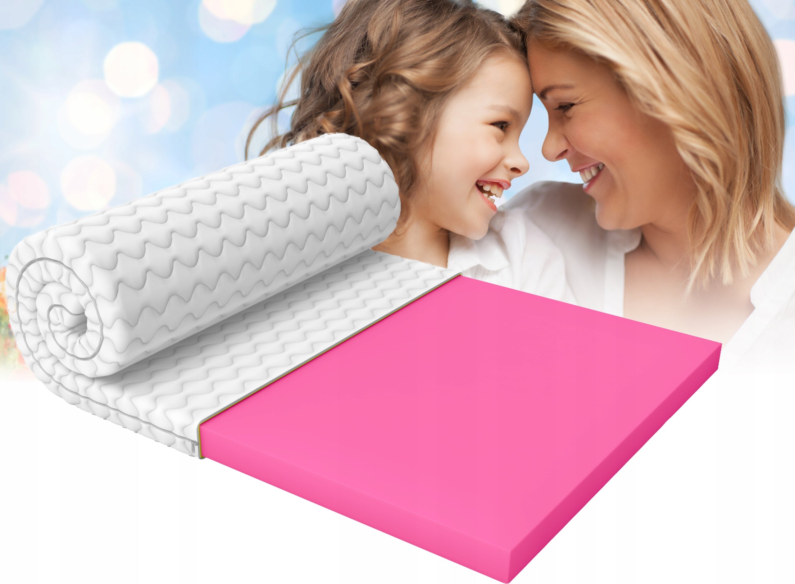 Mattress topper 140x200 Visco, Orthopedic topper 5cm, Memory Foam Mattress width 140 cm