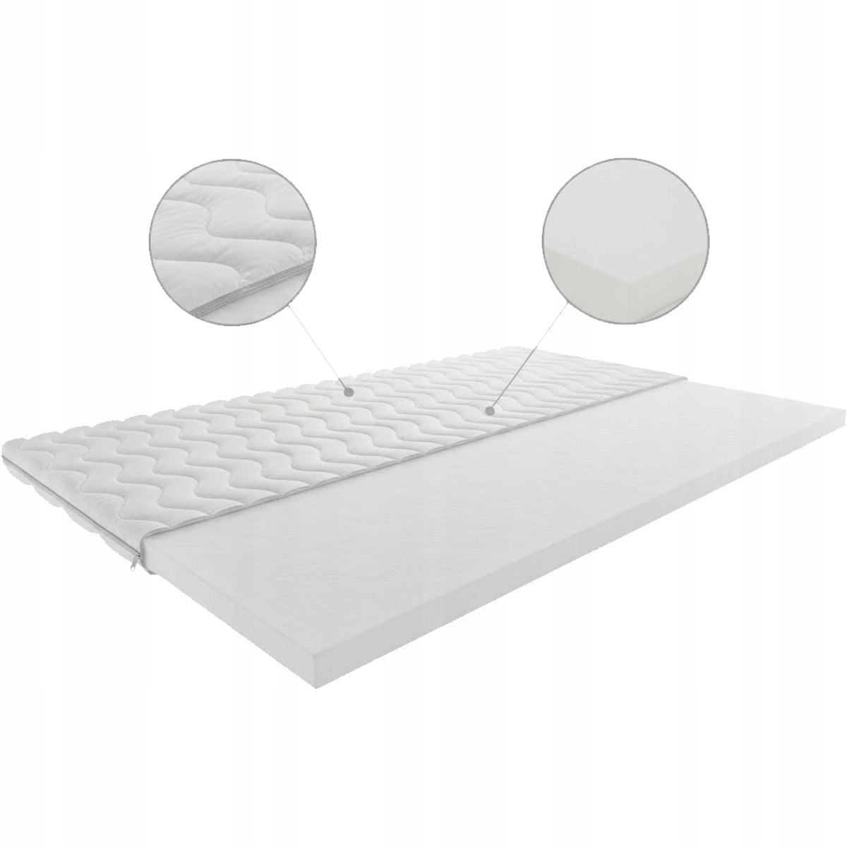 Mattress topper 160x200 TOPPER FOAM HR H4 (HARD) Mattress length 200 cm
