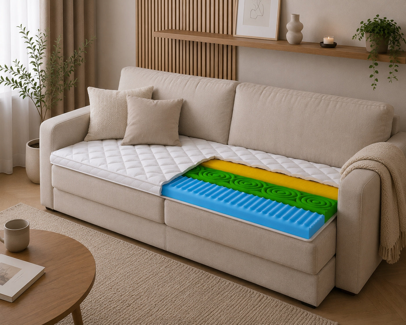 Mattress topper / mattress topper 120x200 massage TOPPER 8cm Mattress type topper