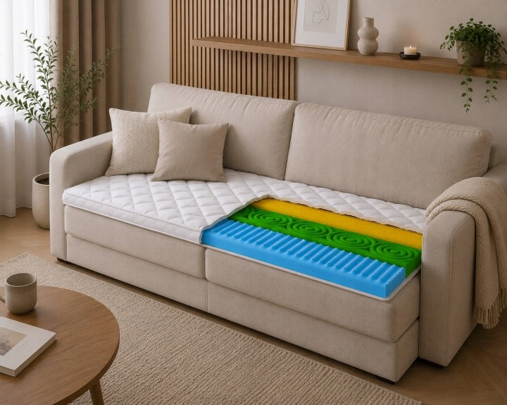 Mattress topper / mattress topper 130x200 massage TOPPER 8cm Mattress height 8 cm
