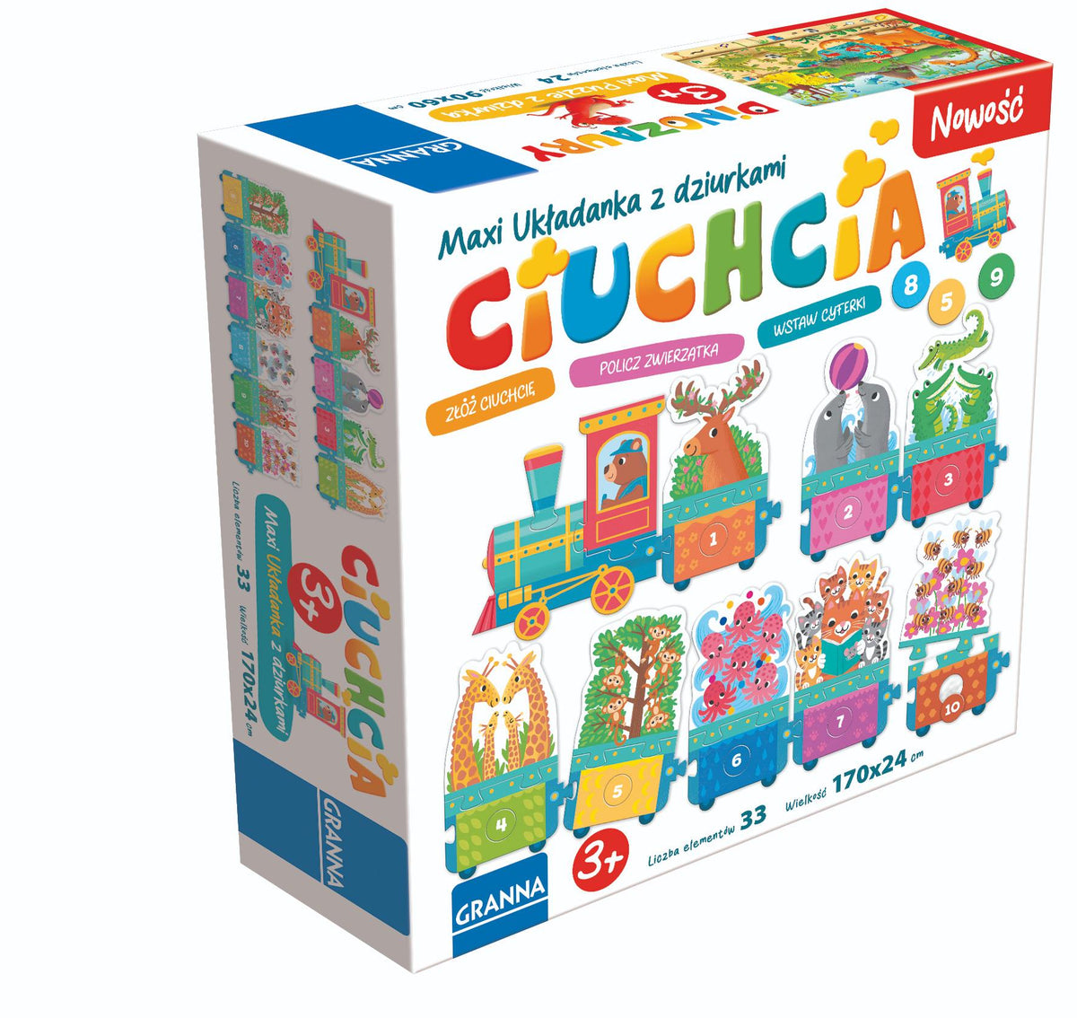 Maxi CIUCHCIA puzzle with numbers Granna Packaging status original