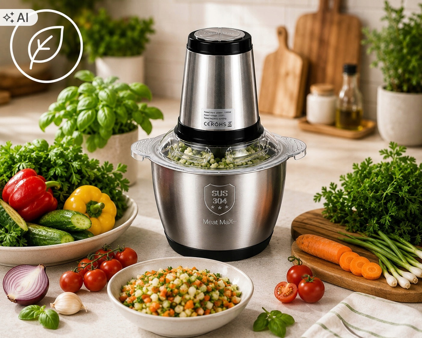 Meat Fruit Vegetable Shredder Electric Kitchen Grinder 3L 1000W Brand no brand