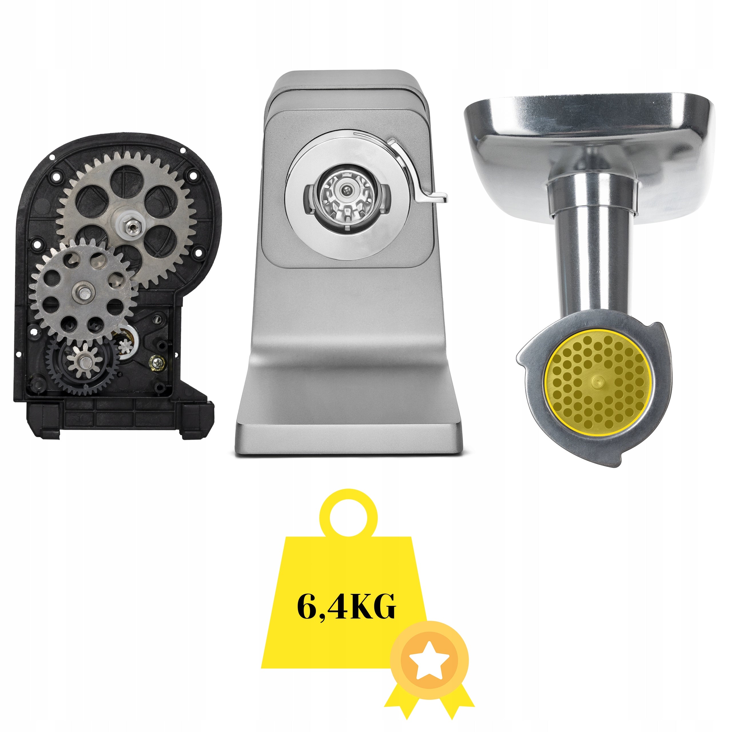 Meat grinder 7in1 Metal 4kg/min Yoer 2500W +Slicer+37 ELEMENTS Manufacturer code MG02S