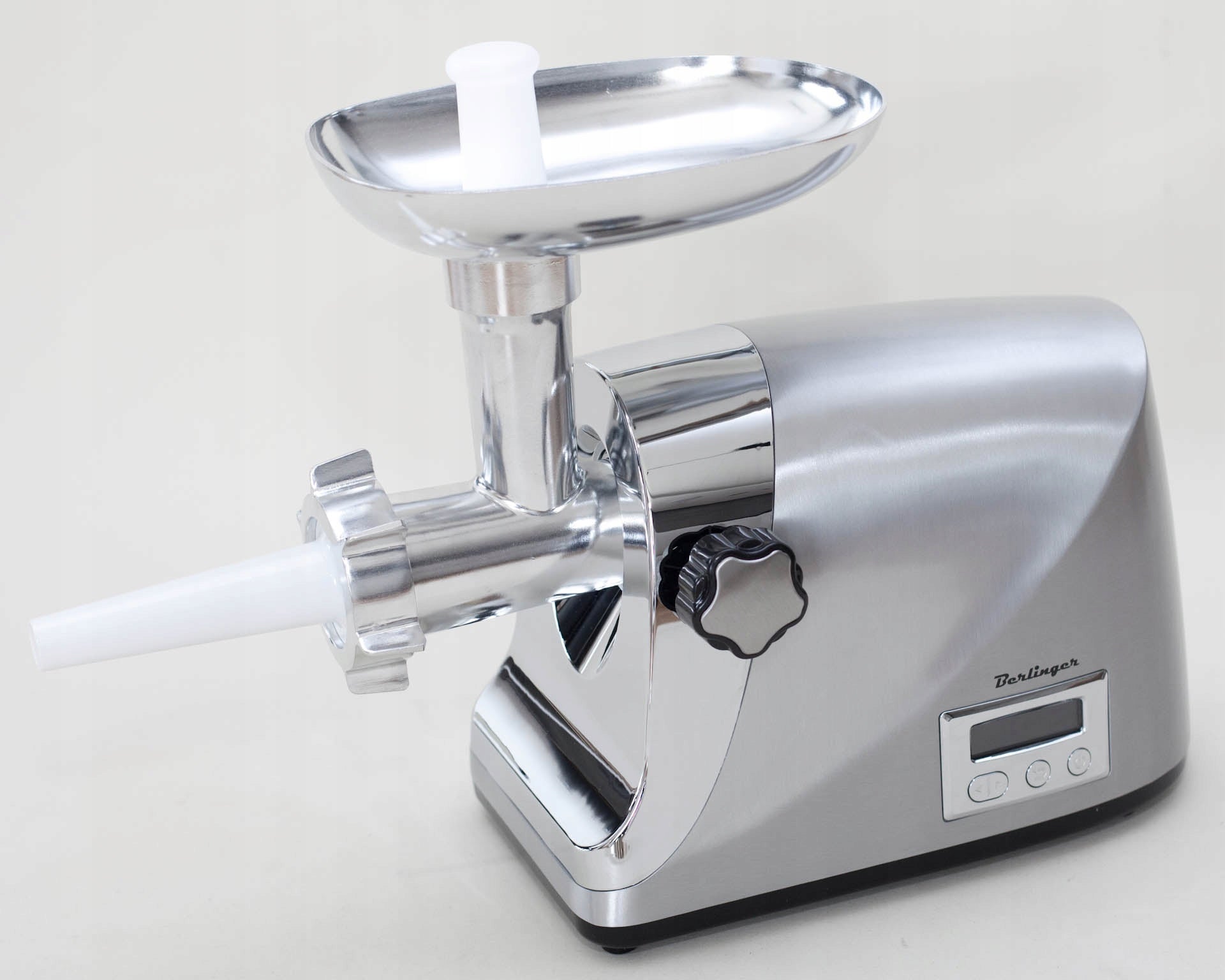 Meat grinder BERLINGER 2200W metal housing with LCD speed control Dominant color silver/gray