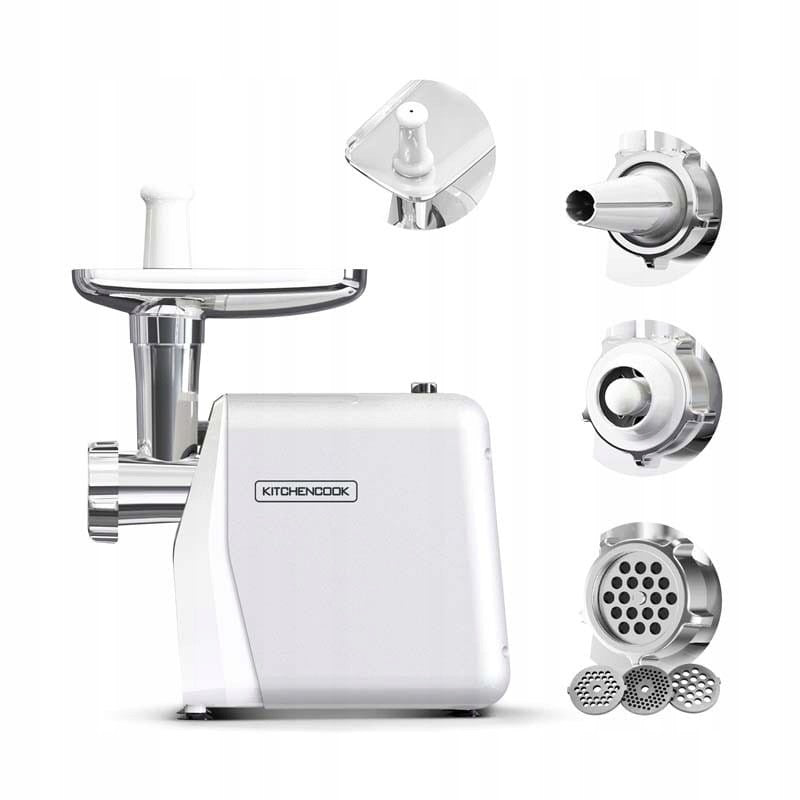 Meat grinder KITCHENCOOK electric reverse gear 3 strainers Packaging status original