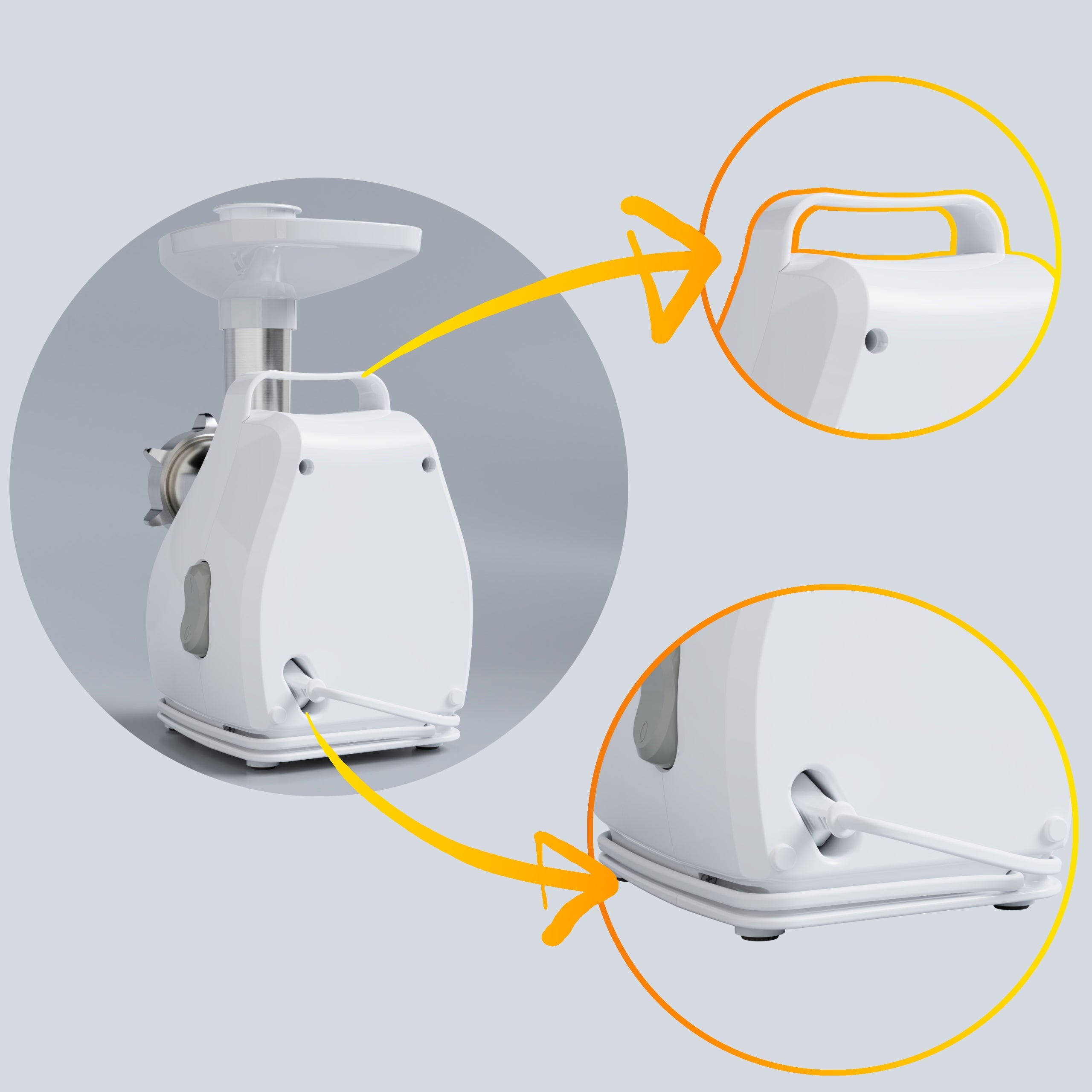 Meat grinder SMAPP 490.81R WHITE 2200 W Dominant color white