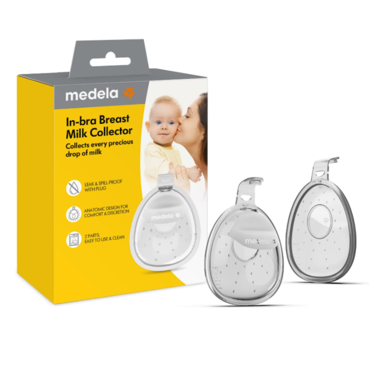 Medela InBra Lactation Shells Milk Containers Food Set of 2pcs 30ml