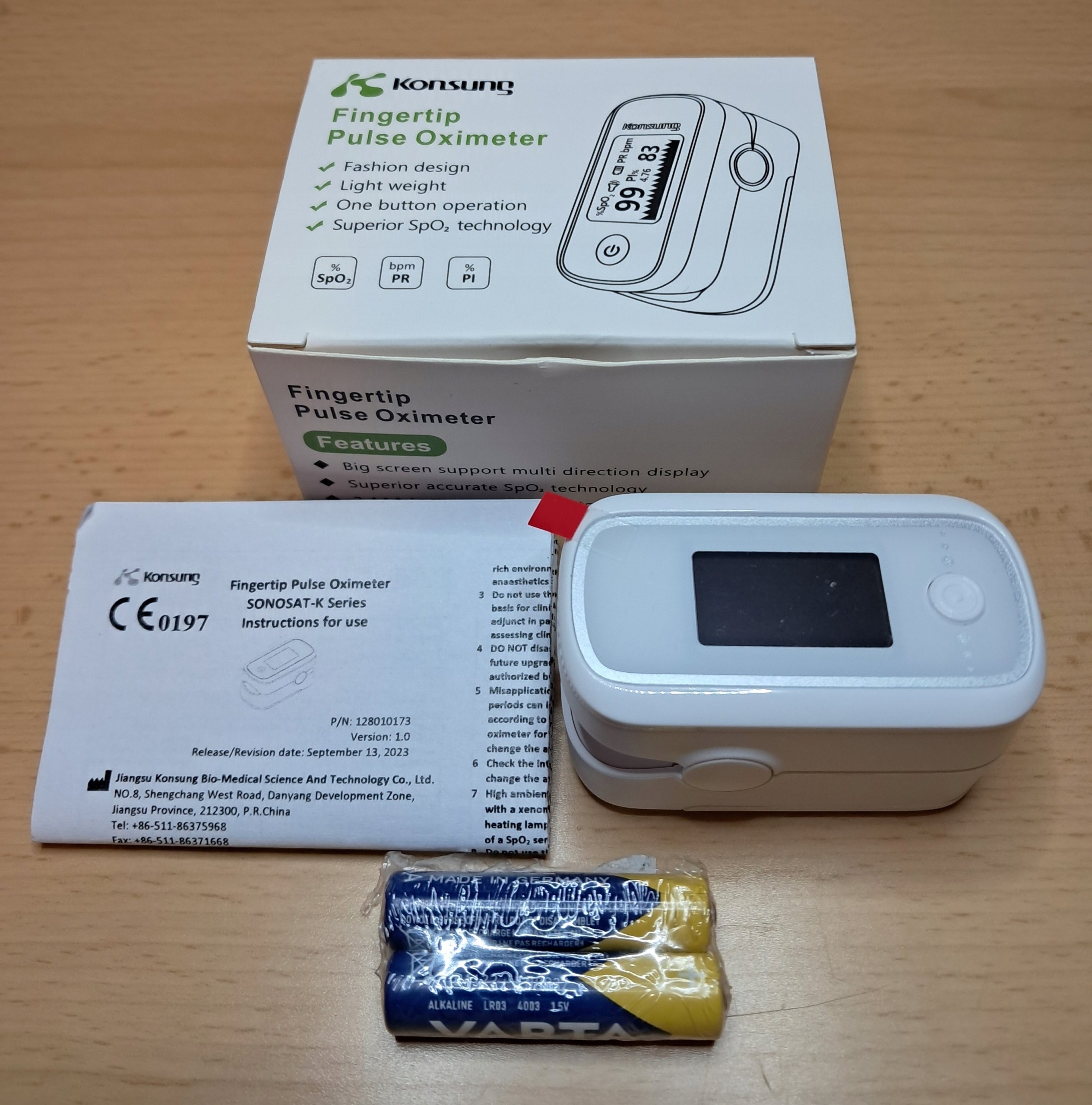 Medical Pulse Oximeter SonoSat K01T Medical device yes