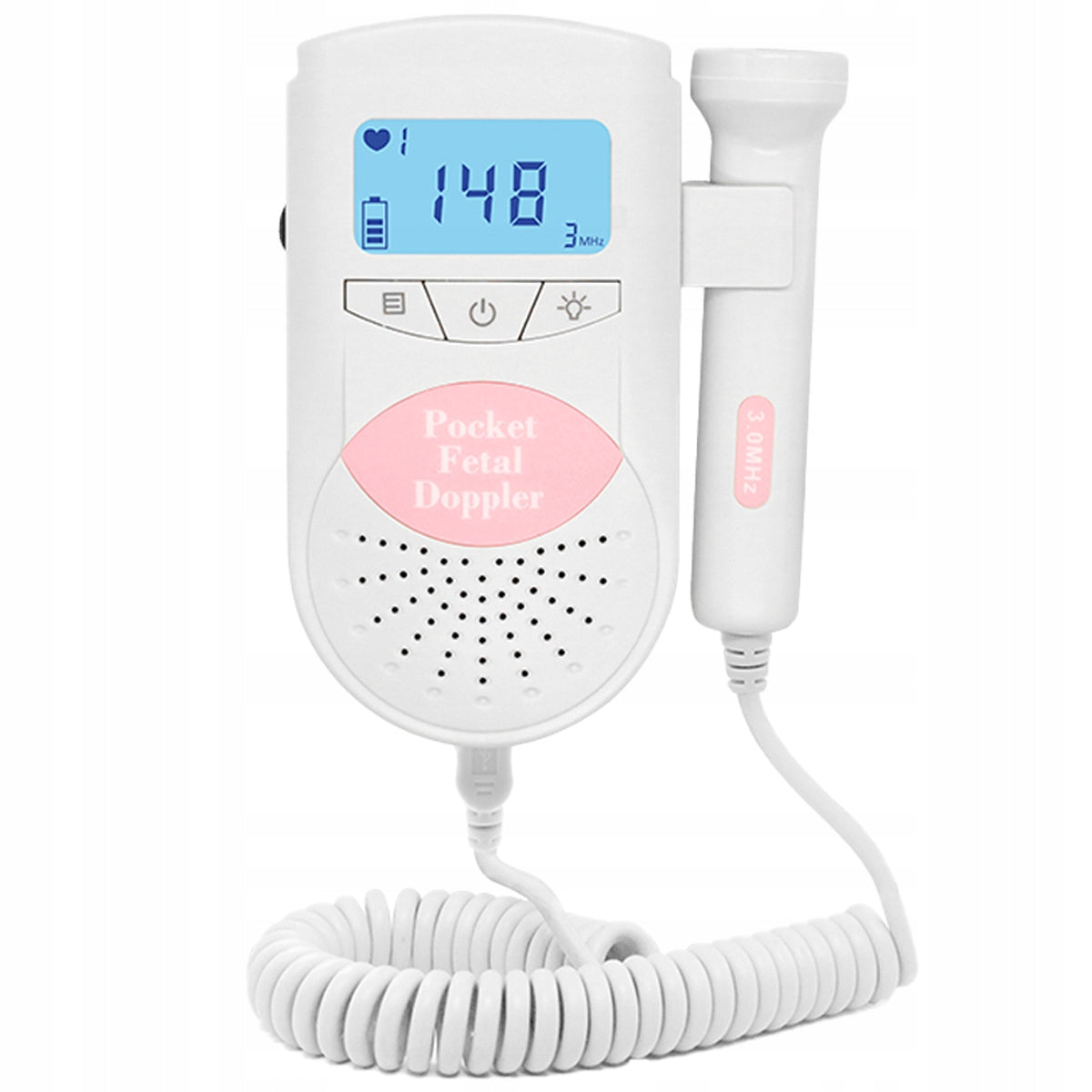 Medical fetal heart rate detector JUMPER JPD-100S6 3MHz doppler pink Packaging status original