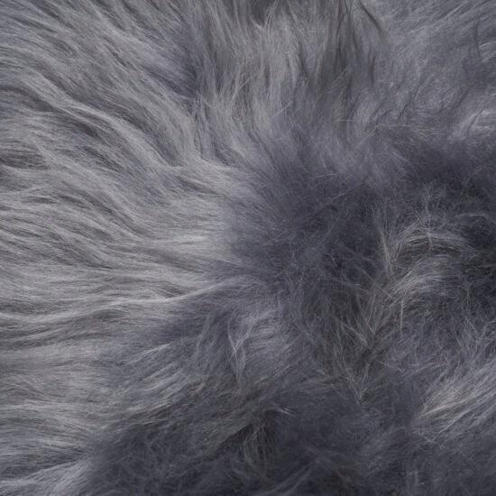 Medium gray sheepskin Color gray
