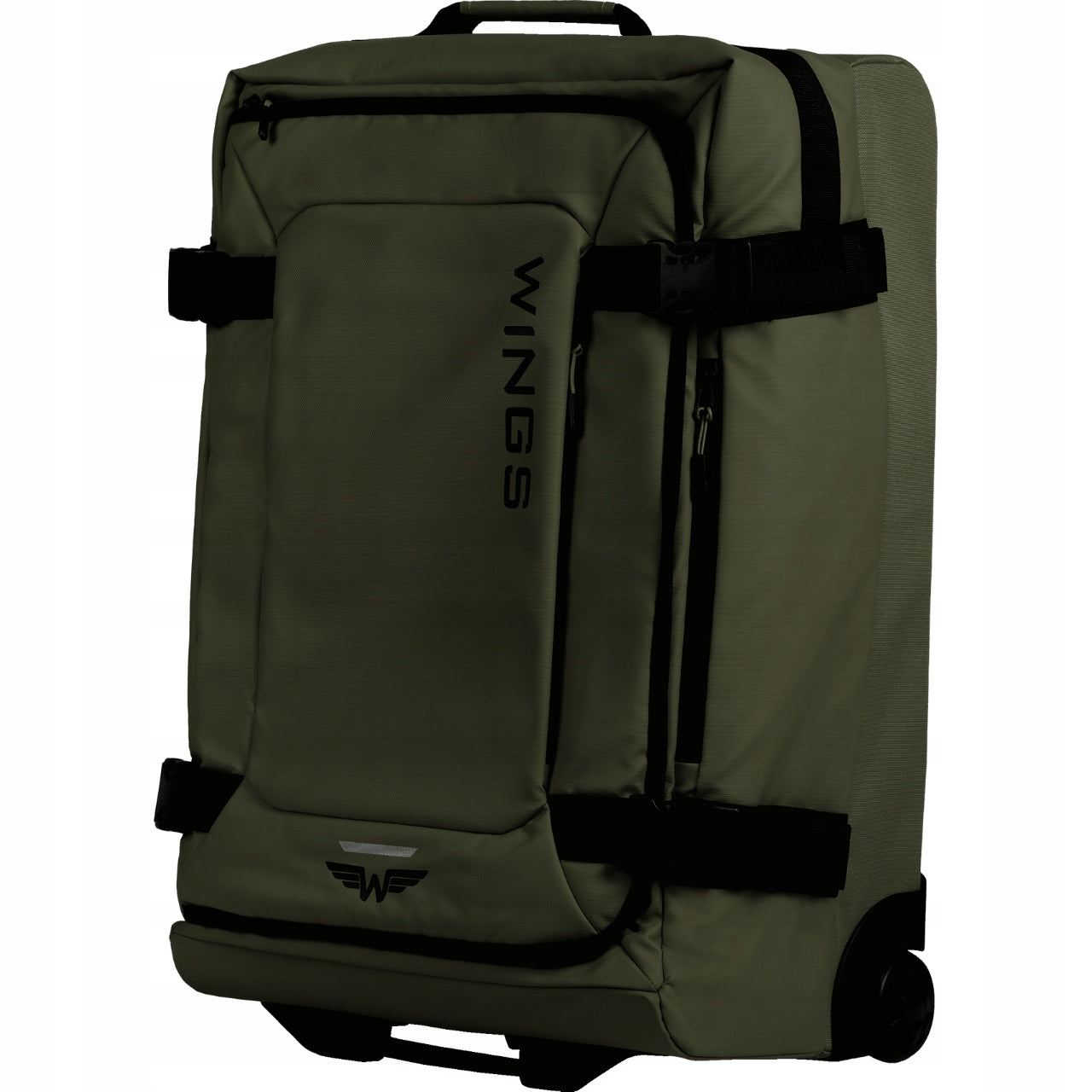 Medium soft suitcase WINGS 24" ROOK dark green Waterproof Green 58 l