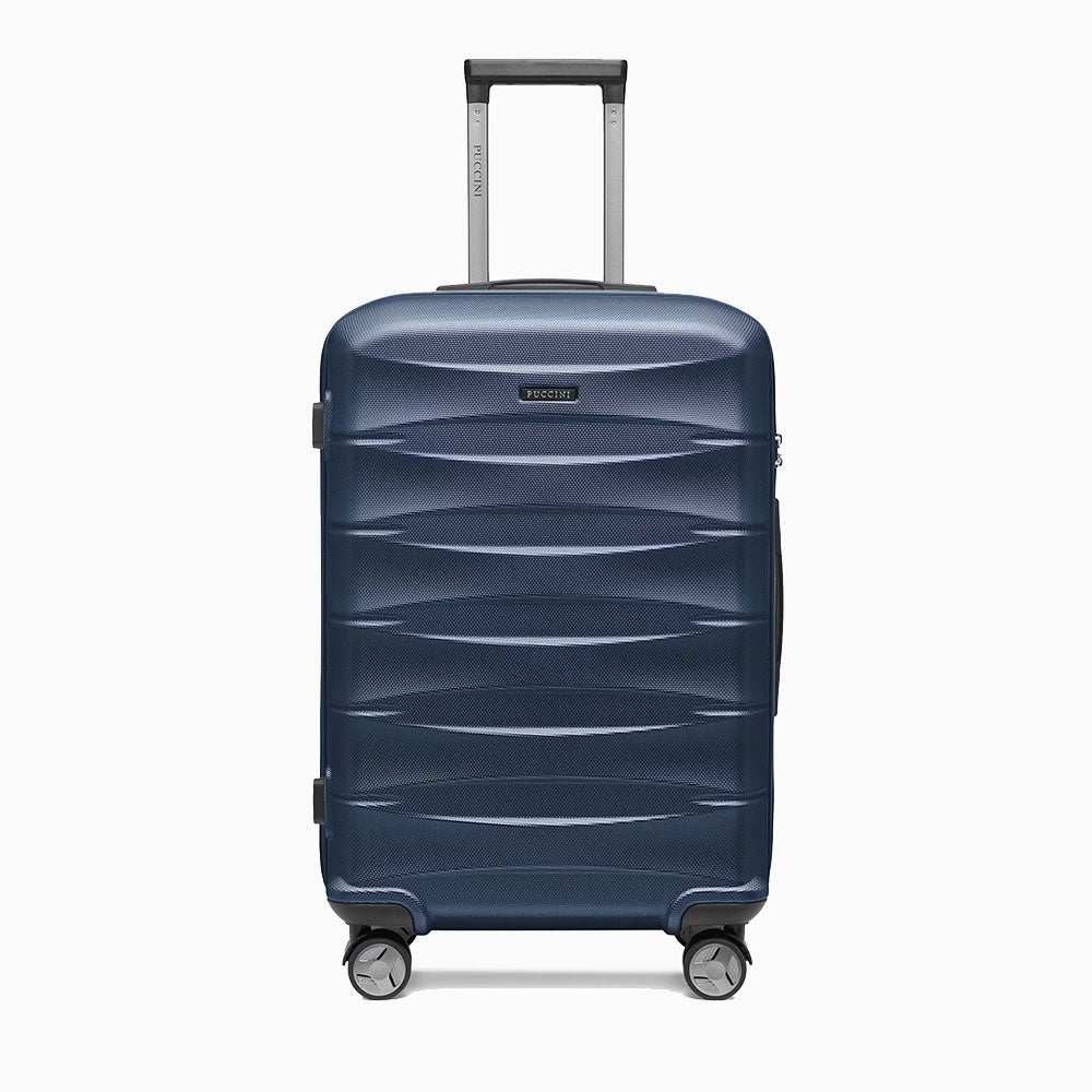 Medium suitcase PUCCINI CAIRO ABS030B 7A Navy blue Height 67 cm