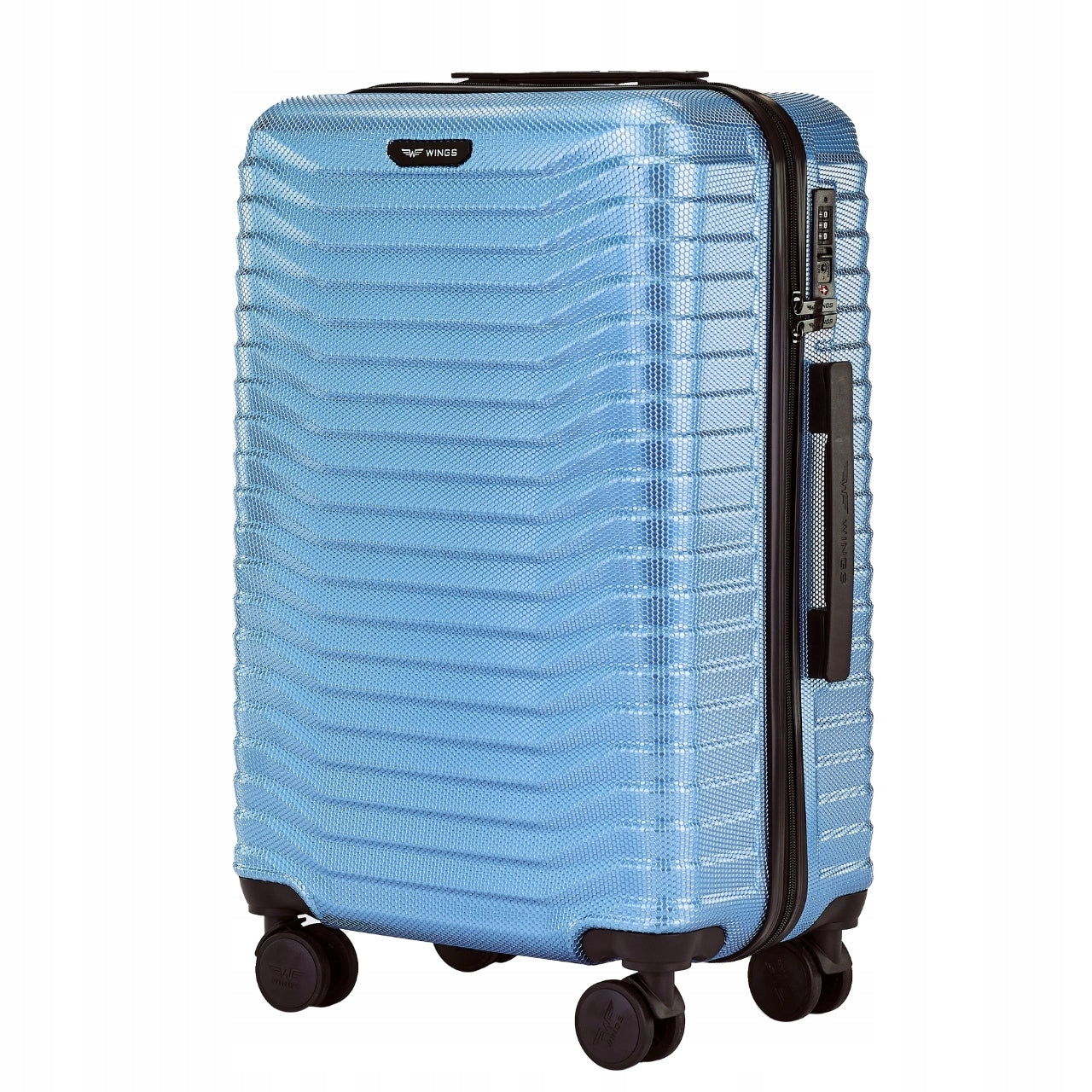 Medium suitcase WINGS premium TSA 100% polycarbon for holidays and business trips Brand Wings
