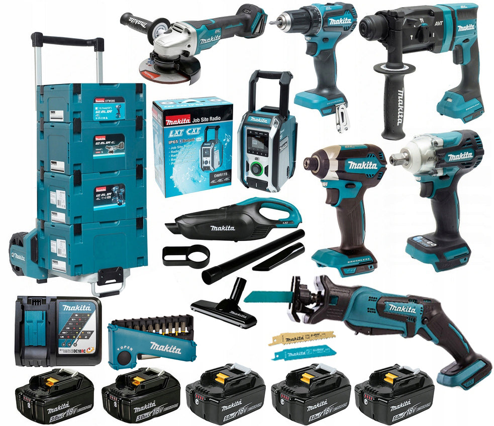 Mega Set Makita BRUSHLESS + MAKPAC TROLLEY