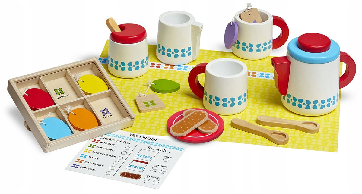 Melissa&Doug Wooden Tea Set Kettle Cups Tea EAN (GTIN) 0000772198431